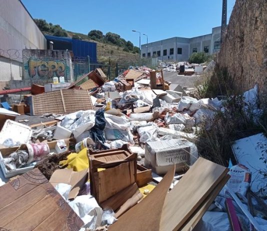 Operação de recolha de resíduos, na Estrada das Ligeiras, numa área transformada numa verdadeira lixeira a céu aberto